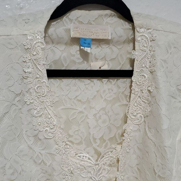 Vintage NWT Barbara Chodos for Michael Marcella 2 Piece Dress & Jacket in Cream - Picture 4 of 15